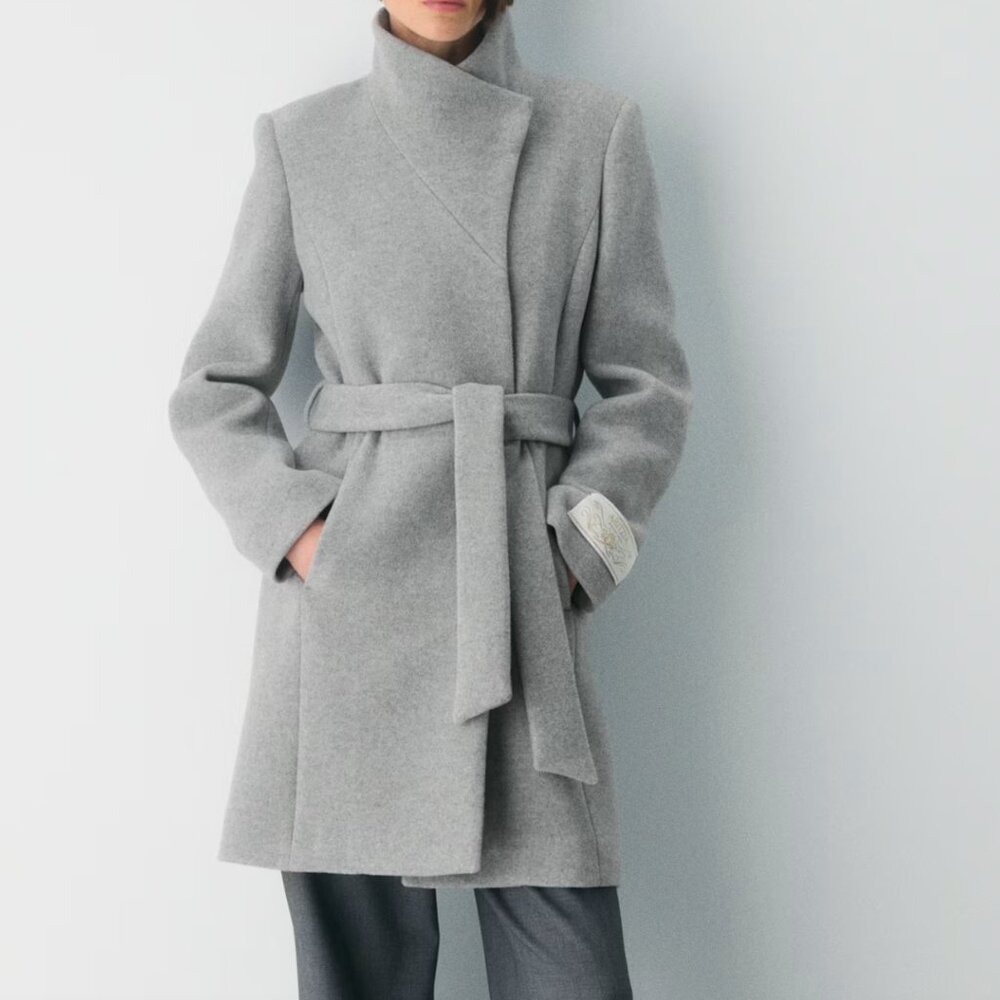 Aritiza NWT The Connor Coat - virgin Wool - gray xs